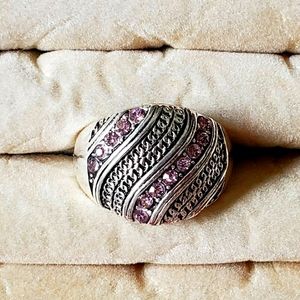 Avon "Pink Waves" Statement Ring